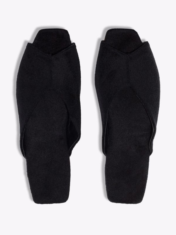 Deiji Studios Black The Wool Slide Slippers | Browns Slippers
