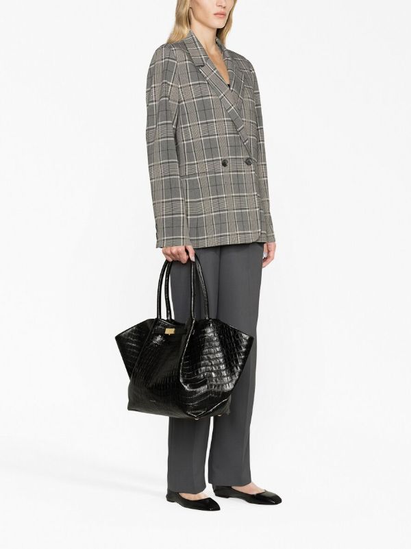 DeMellier Black New York Leather Tote Bag | Browns Tote Bags