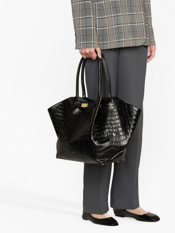 DeMellier Black New York Leather Tote Bag | Browns Tote Bags
