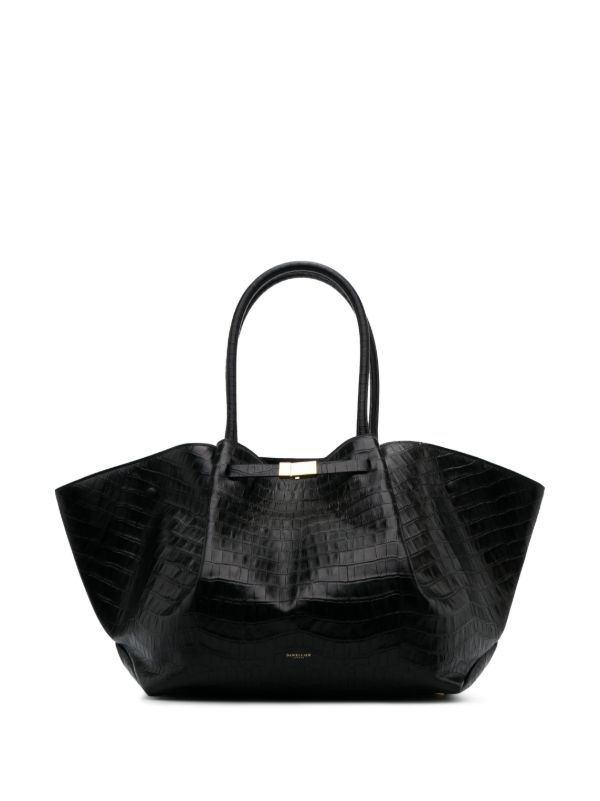 DeMellier Black New York Leather Tote Bag | Browns Tote Bags