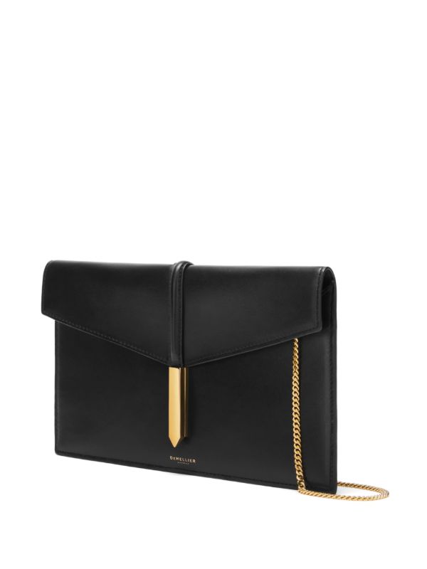 DeMellier Black Tokyo Leather Clutch Bag | Browns Clutch Bags