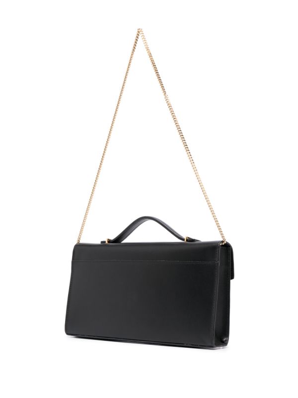 DeMellier Black Vancouver Leather Clutch Bag | Browns Clutch Bags