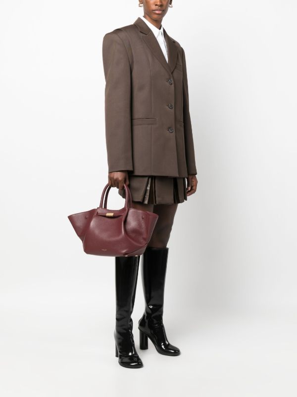 DeMellier Red New York Midi Leather Tote Bag | Browns Tote Bags