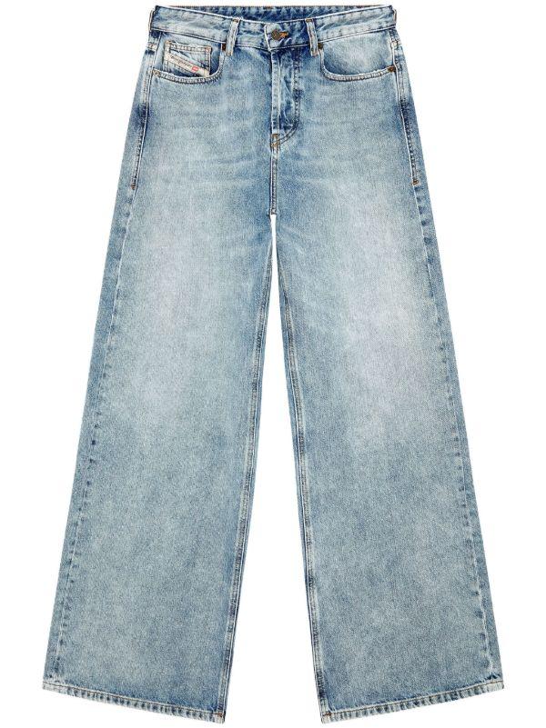 Diesel blue 1996 D-Sire 09h57 mid-rise wide-leg jeans | Browns Wide-Leg Jeans