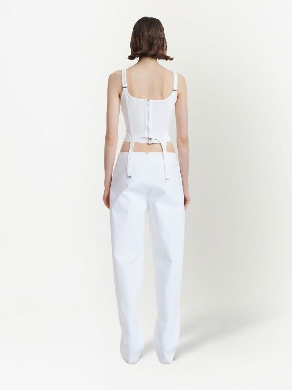 Dion Lee White Organic Cotton Corset Top | Browns T-Shirts & Jersey Shirts