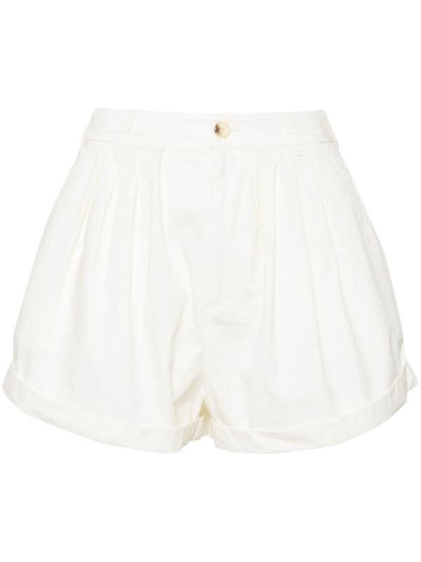 DÔEN White Paige Cotton Mini Shorts | Browns Short & Mini Shorts