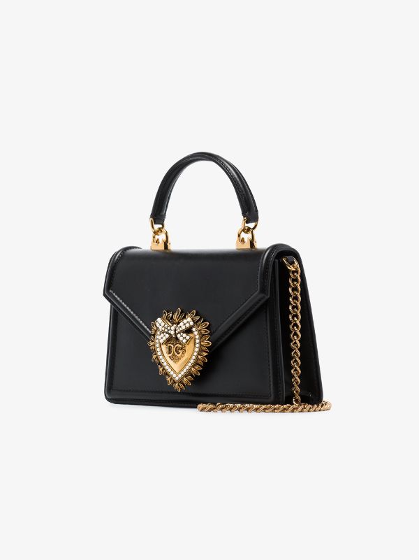 Dolce & Gabbana Black Devotion Mini Top Handle Bag | Browns Top Handle Bags