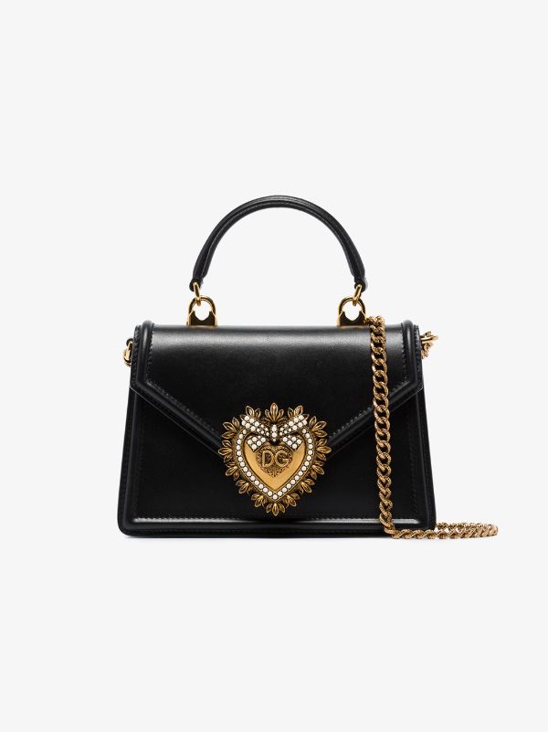 Dolce & Gabbana black Devotion mini Top Handle Bag | Browns Top Handle Bags