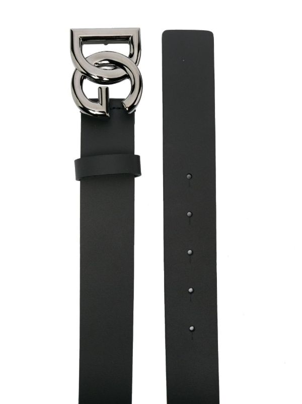 Dolce & Gabbana Black DG Buckle Leather Belt | Browns Belts