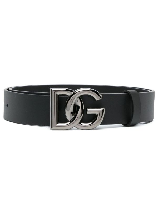 Dolce & Gabbana Black DG buckle leather belt | Browns Belts