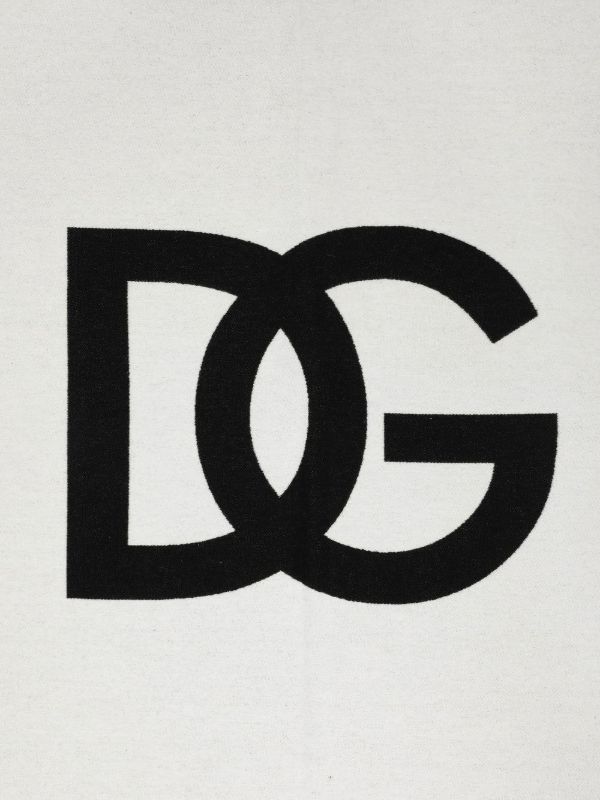 Dolce & Gabbana Black DG Logo Cotton Blanket | Browns Blankets & Throws