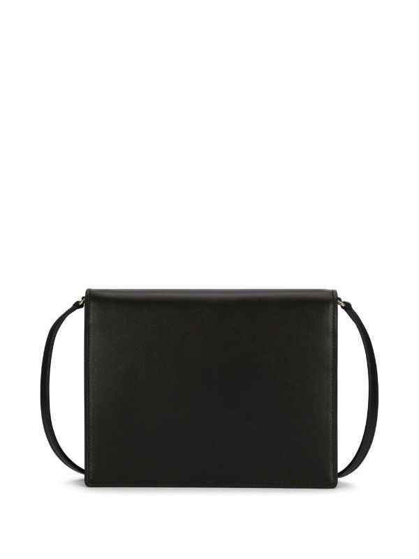 Dolce & Gabbana Black Embossed Logo Leather Cross Body Bag | Browns Messenger & Crossbody Bags
