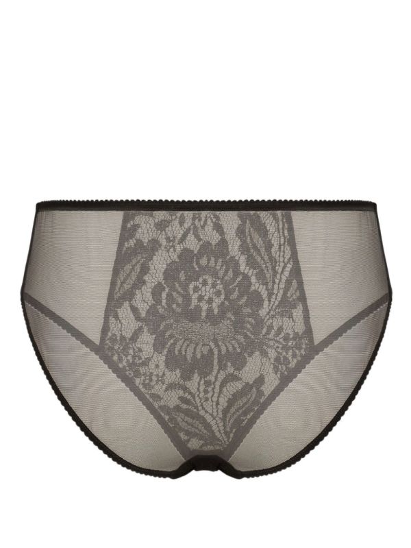 Dolce & Gabbana Black Floral-Lace Wool Briefs | Browns Panties