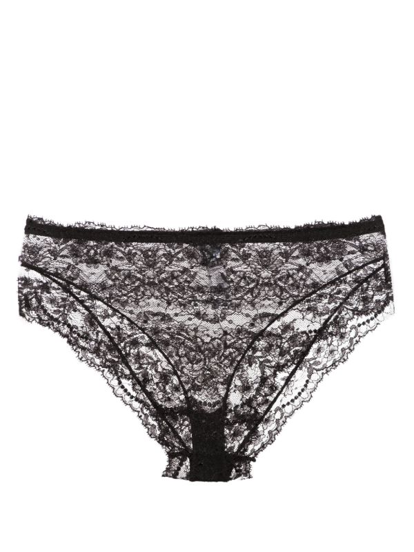 Dolce & Gabbana Black High-Waisted Lace Briefs | Browns Panties