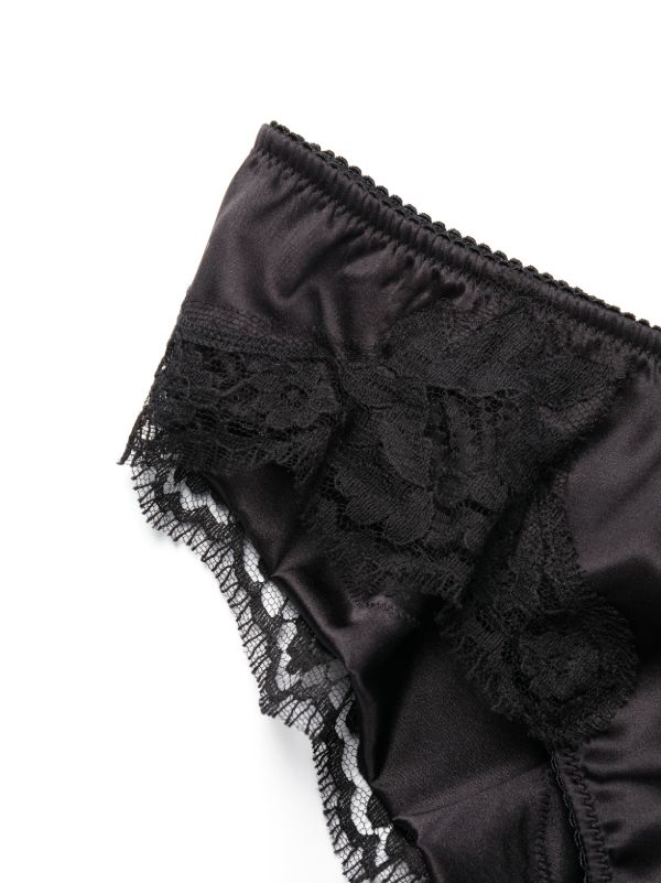 Dolce & Gabbana Black Lace Detail Briefs | Browns Panties