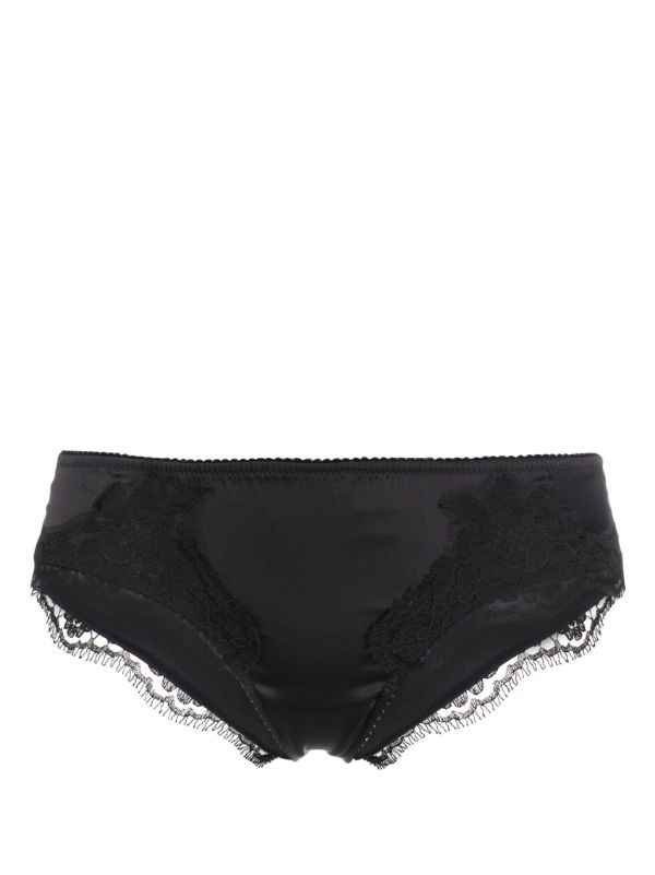 Dolce & Gabbana Black Lace Detail Briefs | Browns Panties