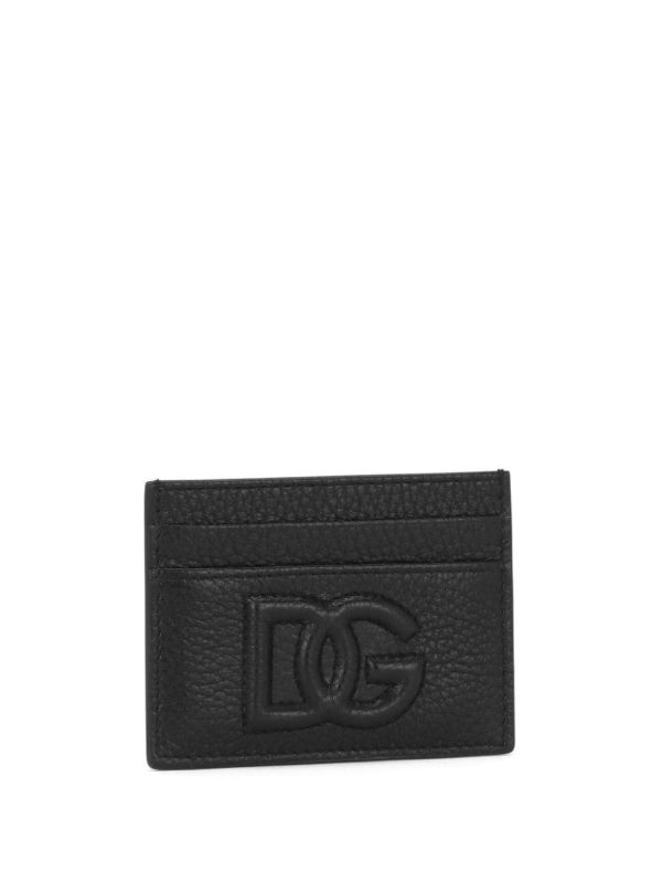 Dolce & Gabbana Black Logo-embossed Leather Card Holder | Browns Wallets & Billfolds