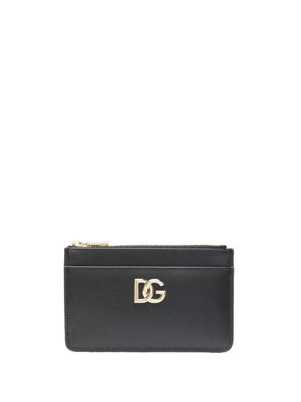Dolce & Gabbana black logo leather card holder | Browns Wallets & Purses