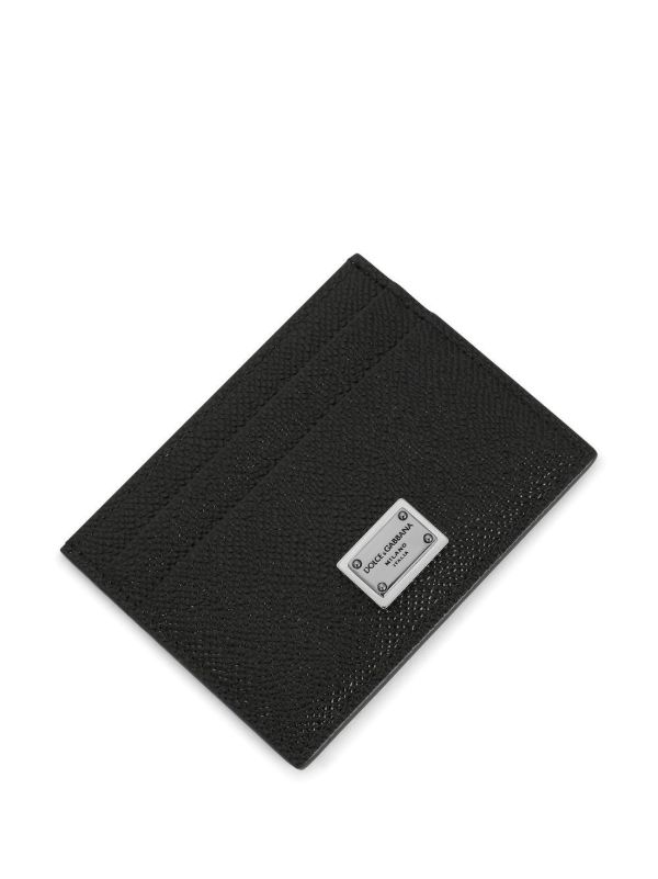 Dolce & Gabbana Black Logo Plaque Card Holder | Browns Wallets & Billfolds