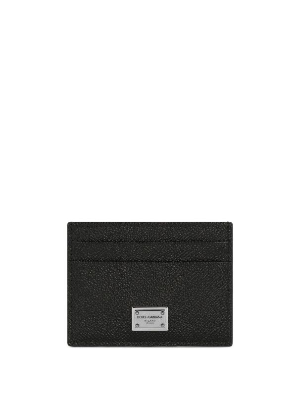 Dolce & Gabbana Black Logo Plaque Card Holder | Browns Wallets & Billfolds