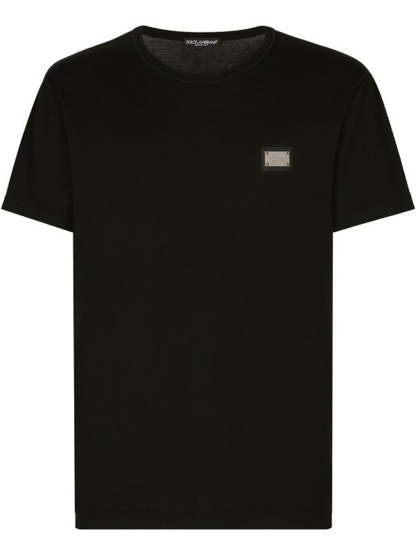 Dolce & Gabbana Black Logo Plaque T-Shirt | Browns T-Shirts