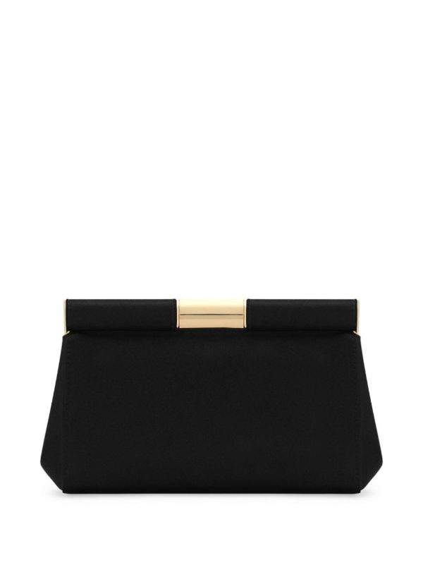 Dolce & Gabbana Black Marlene Small Satin Clutch Bag | Browns Clutch Bags