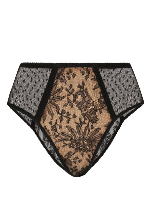 Dolce & Gabbana Black Point d'Esprit Lace Briefs | Browns Panties