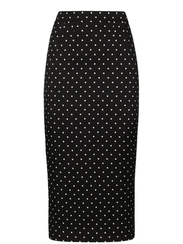 Dolce & Gabbana Black Polka Dot Pencil Skirt | Browns Pencil Skirts