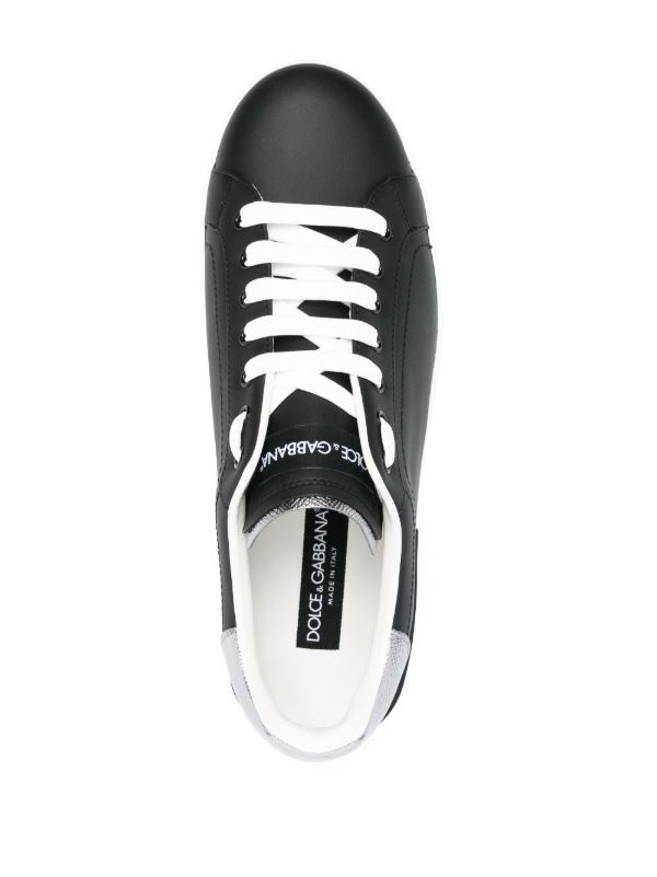 Dolce & Gabbana Black Portofino Leather Sneakers | Browns Low-Tops