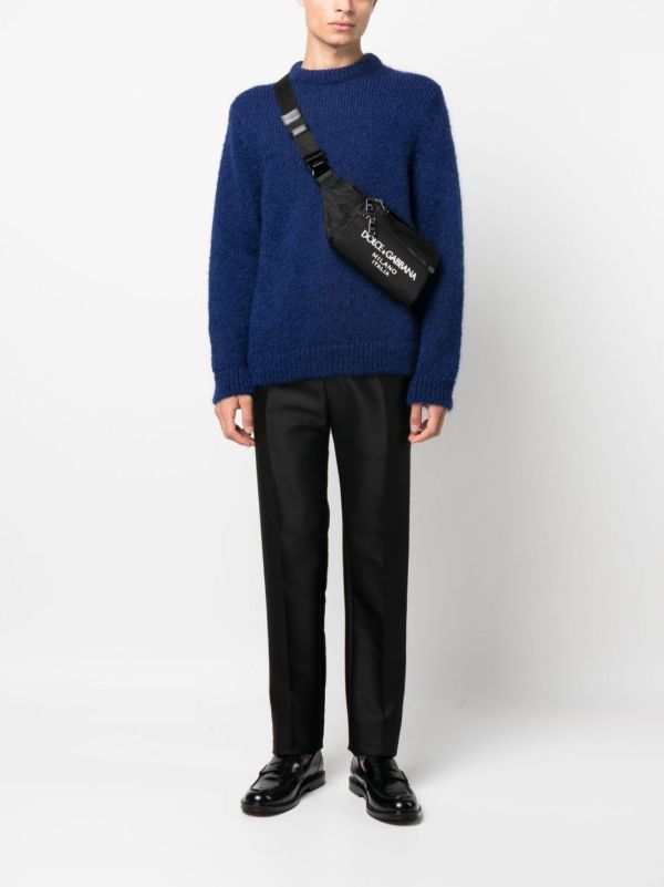 Dolce & Gabbana Black Raised Logo Belt Bag | Browns Belt Bags