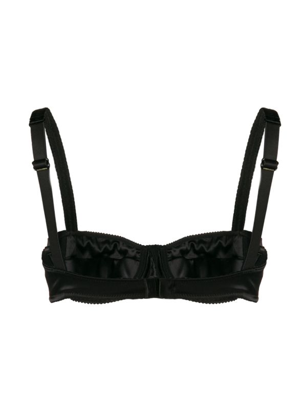 Dolce & Gabbana Black Silk Balconette Bra | Browns Bras