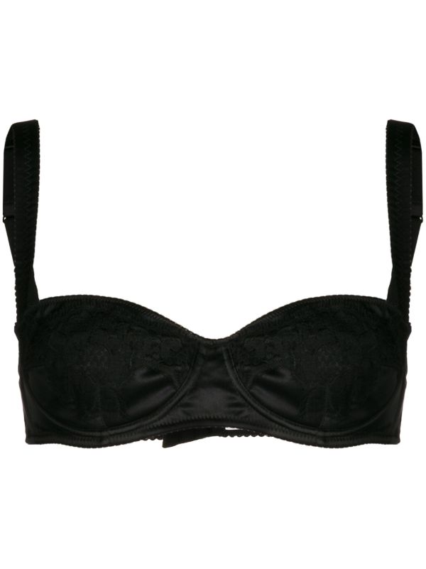 Dolce & Gabbana Black Silk Balconette Bra | Browns Bras