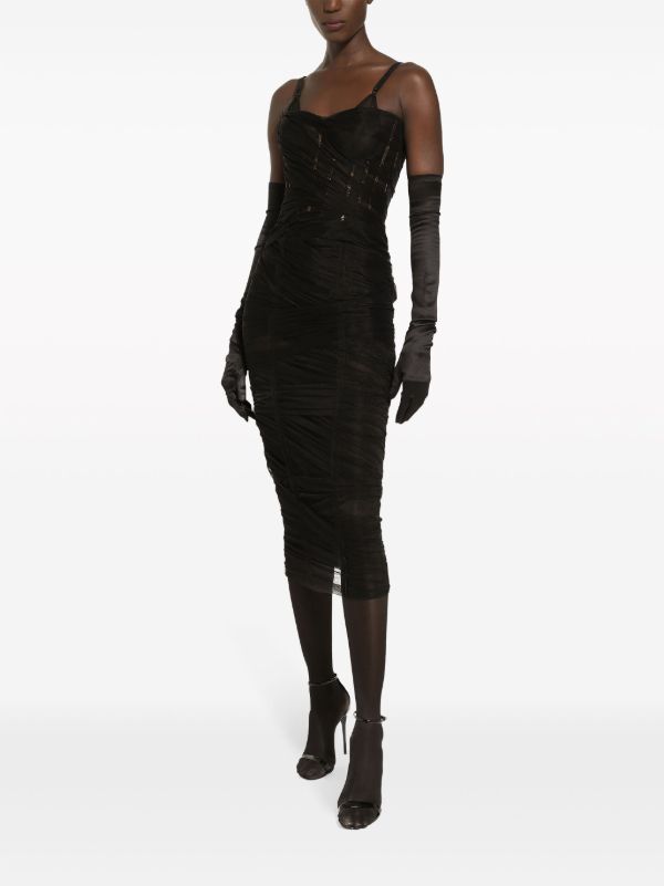 Dolce & Gabbana Black Tulle Corset Dress | Browns Cocktail & Party Dresses