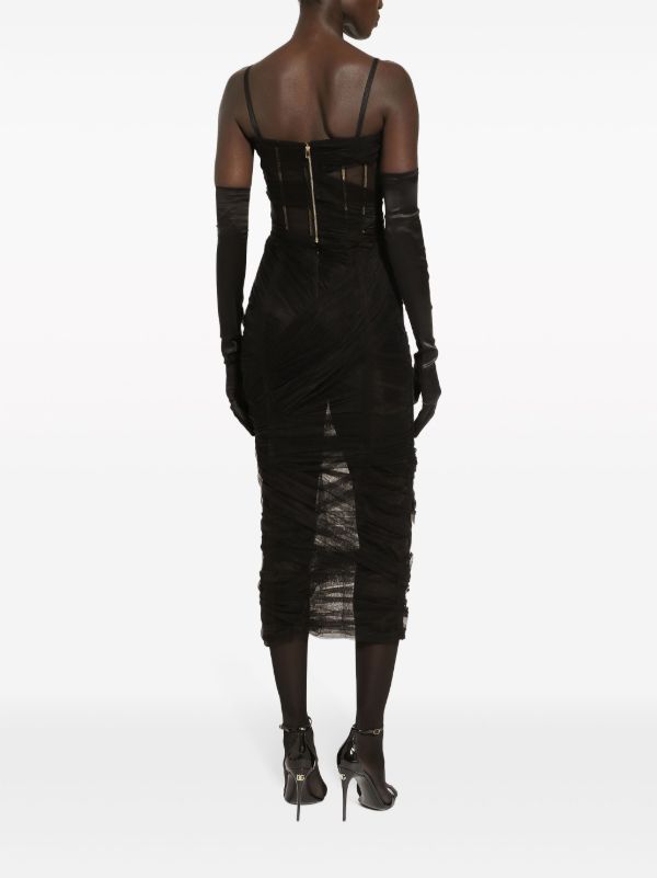Dolce & Gabbana Black Tulle Corset Dress | Browns Cocktail & Party Dresses
