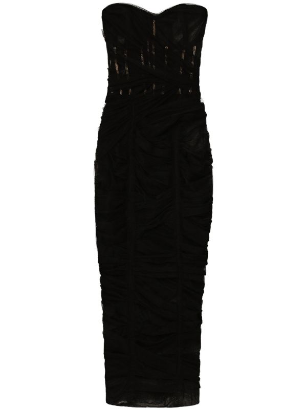 Dolce & Gabbana Black Tulle Corset Dress | Browns Cocktail & Party Dresses