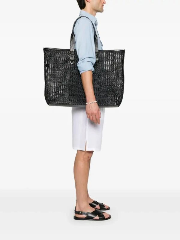 Dolce & Gabbana Black Woven Mesh Shopper Tote Bag | Browns Tote Bags