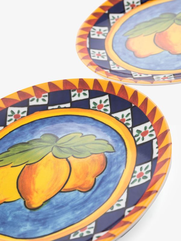 Dolce & Gabbana Blue Carretto Side Plates | Browns Plates & Bowls