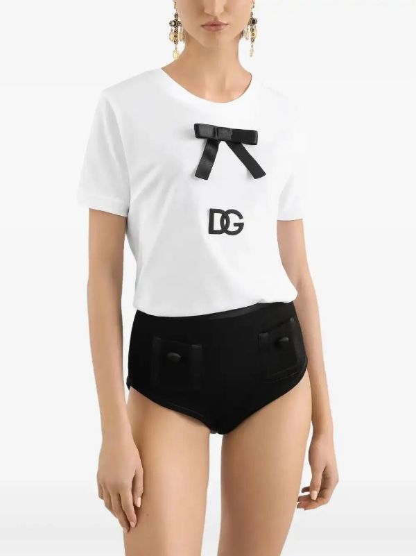 Dolce & Gabbana Bow-detail T-shirt | Browns T-Shirts & Jersey Shirts