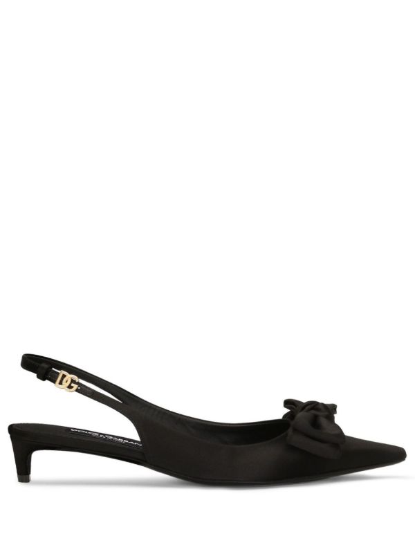 Dolce & Gabbana bow-detailed slingback pumps | Browns Pumps