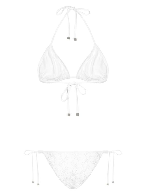 Dolce & Gabbana Broderie Anglaise Triangle Bikini | Browns Bikinis