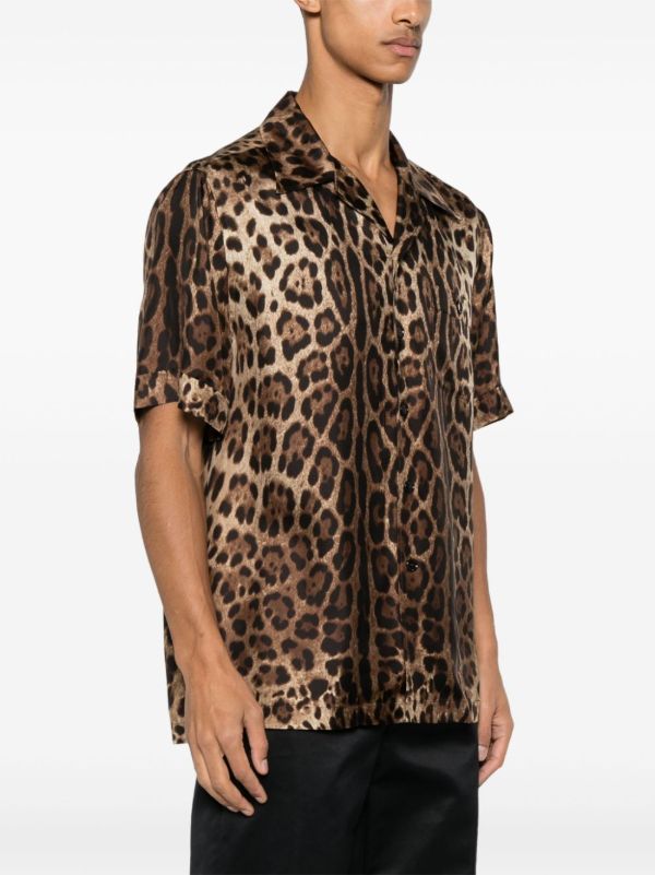 Dolce & Gabbana Brown Leopard-Print Shirt | Browns Shirts