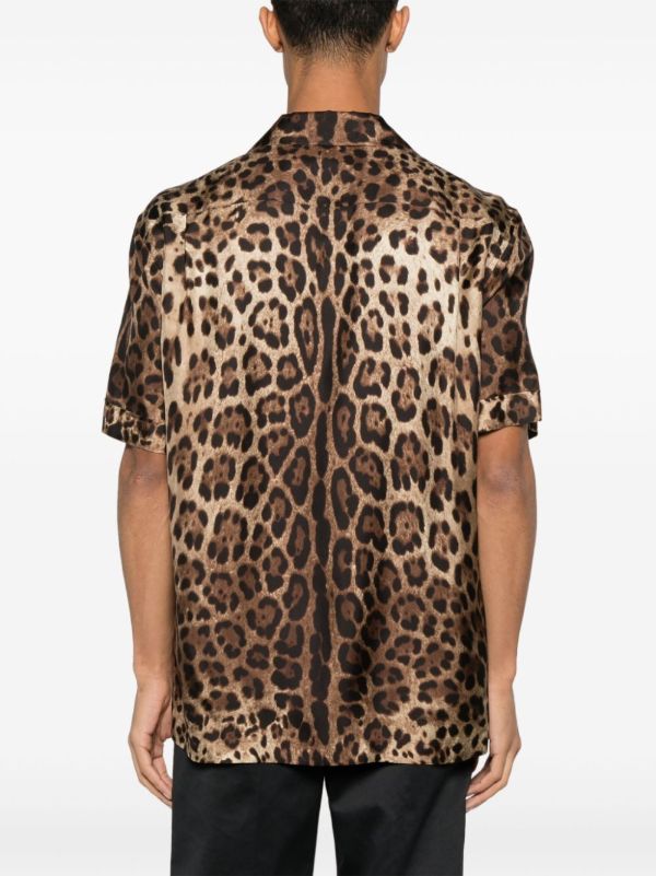 Dolce & Gabbana Brown Leopard-Print Shirt | Browns Shirts