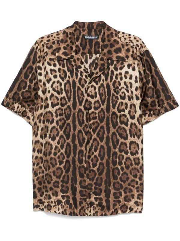 Dolce & Gabbana Brown Leopard-Print Shirt | Browns Shirts
