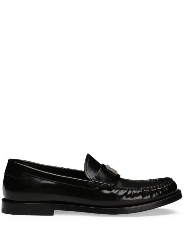 Dolce & Gabbana DG-Appliqué Leather Sneakers | Browns Loafers