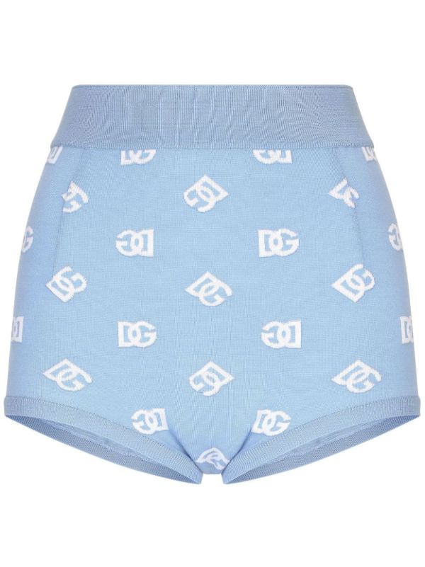 Dolce & Gabbana DG-Intarsia High-Waist Mini Shorts | Browns Short & Mini Shorts