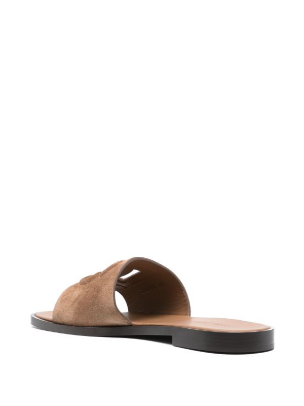 Dolce & Gabbana DG Logo Suede Slides | Browns Flip Flops & Slides