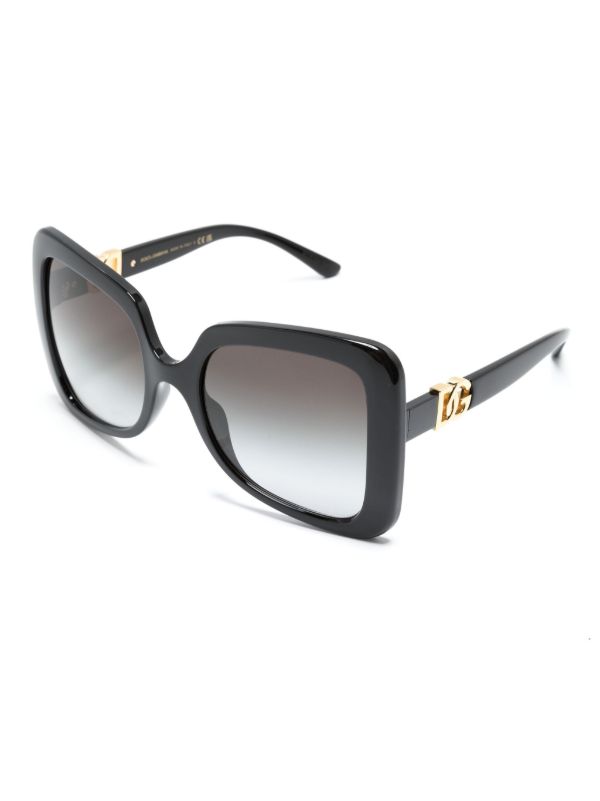 Dolce & Gabbana Eyewear Black Butterfly-Frame Sunglasses | Browns Sunglasses