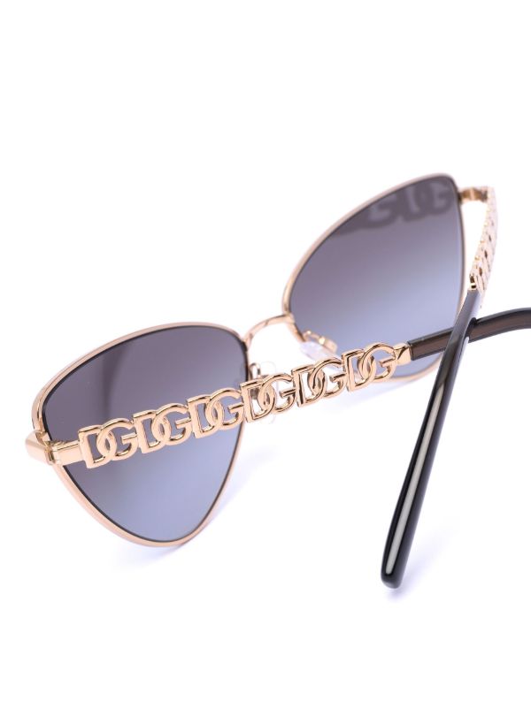 Dolce & Gabbana Eyewear Black Cat Eye Sunglasses | Browns Sunglasses
