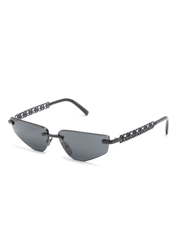 Dolce & Gabbana Eyewear Black DG Essentials Geometric-Frame Sunglasses | Browns Sunglasses