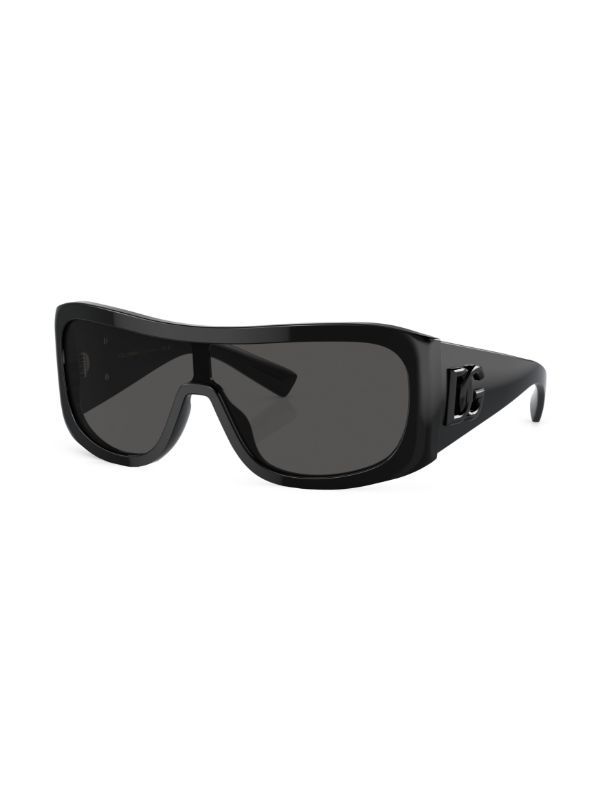 Dolce & Gabbana Eyewear Black Rectangle-Frame Sunglasses | Browns Sunglasses